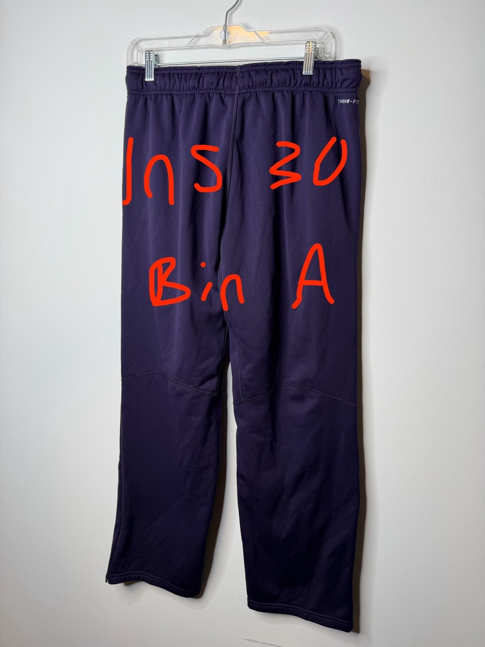 Nike Therma-FIT Purple Fleece Athletic Sweatpants Pants Large L - Picture 7 of 9